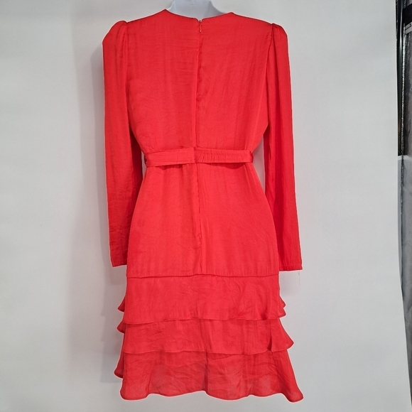 Bardot Junior Winona Ruffled Red Wrap Dress Size Large 12-14‎ - Picture 5 of 8
